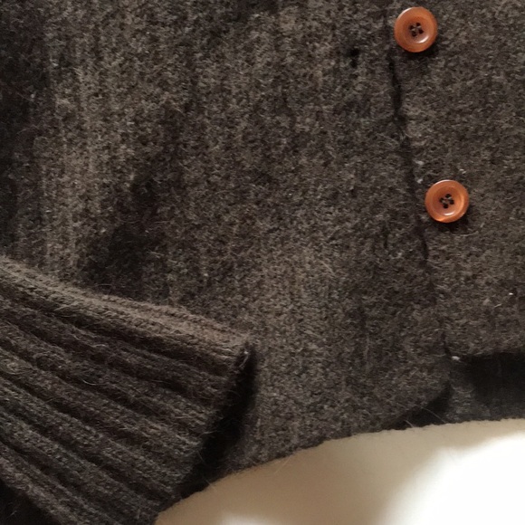 United Colors Benetton Wool Blend Cable Cardigan Oversized Thick Sweater - Picture 7 of 13